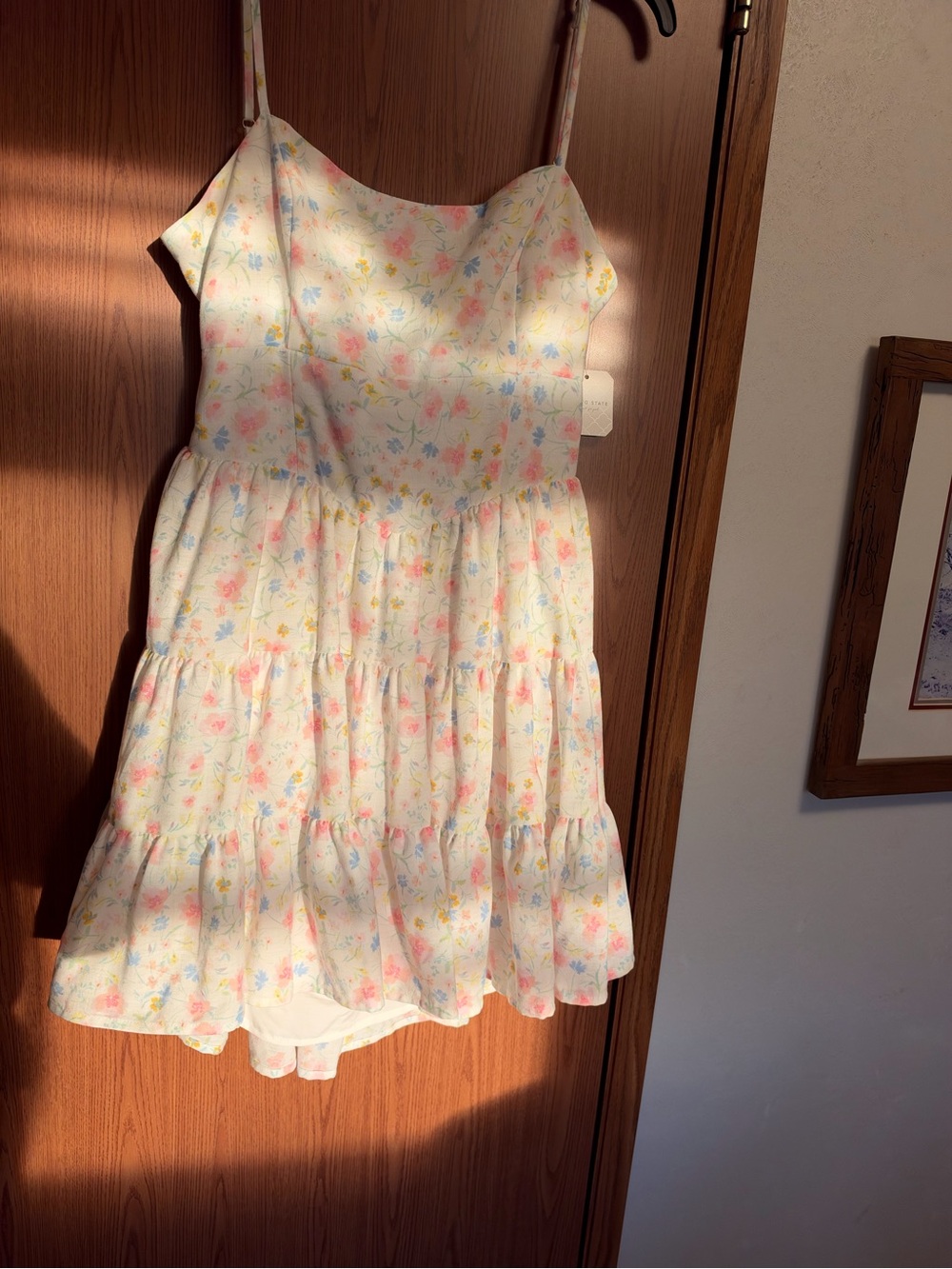 Altar’d State Floral Tiered Mini Dress Size Large NWT